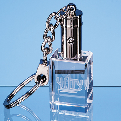 Image of 3cm Optical Crystal LED Keyring